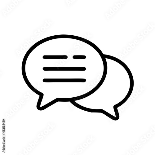 Speech bubble icon representing conversation and communication exchange