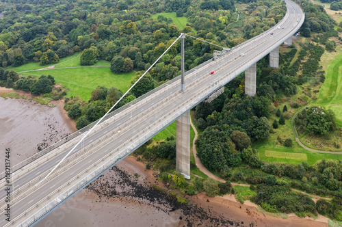 Erskine bridge over the River Clyde connecting Renfrewshire with West Dunbartonshire photo