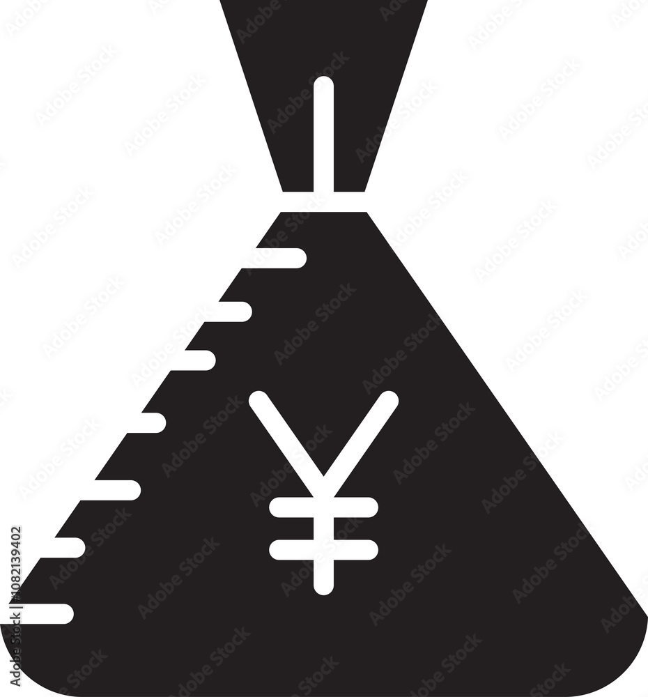 Obraz premium Yen Money Sack Icon 