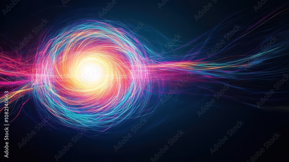 Wires encircling a radiant sun, merging natural energy with structured protection, in vivid color strokes Wires encircling a radiant sun, merging natural energy with structured protection, in vivid color strokes