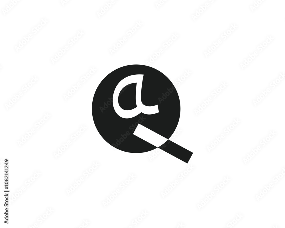 Abstract initial AQ or QA letter alphabet logo design Abstract initial AQ or QA letter alphabet logo design