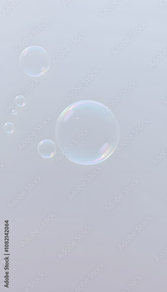 Transparent soap bubble pattern on a gray wallpaper background, blurry foreground Transparent soap bubble pattern on a gray wallpaper background, blurry foreground