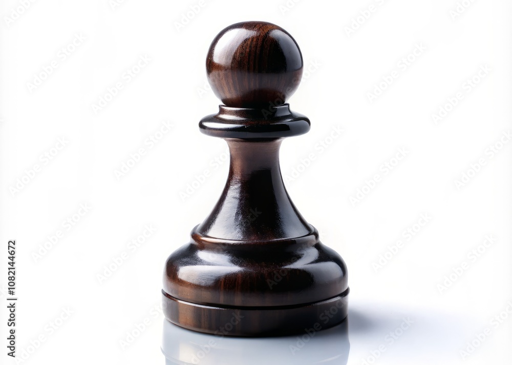 Close-up Silhouette of a Polished Black Chess Pawn Piece on a Background, Perfect for Game Strategy and Board Game Illustrations Close-up Silhouette of a Polished Black Chess Pawn Piece on a Background, Perfect for Game Strategy and Board Game Illustrations