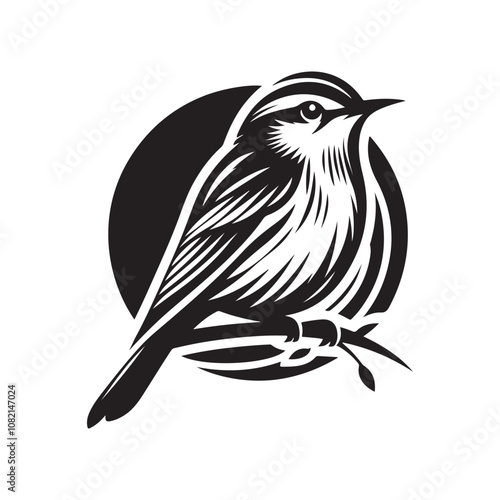 Warbler Silhouette Vector Illustrations – Perfect for Nature Designs