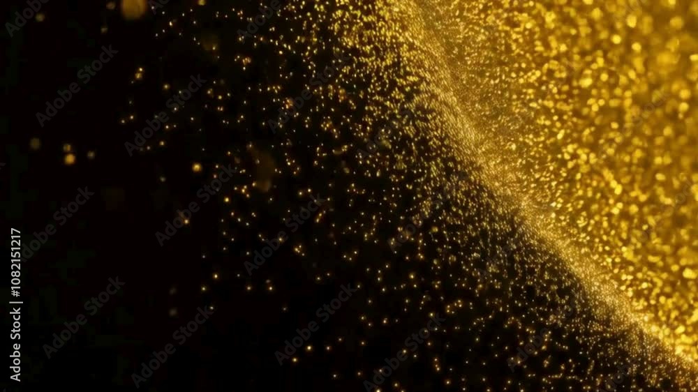Abstract Golden Glitter Texture with Dark Background Abstract Golden Glitter Texture with Dark Background