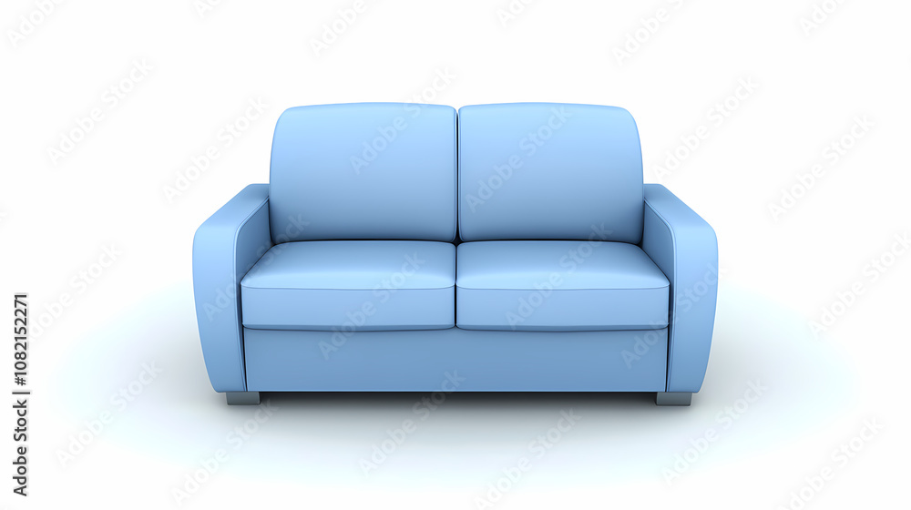 Obraz premium photo of a modern couch isolates on a white background 