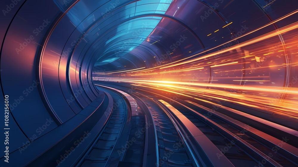 digital technology curve metal track poster background digital technology curve metal track poster background
