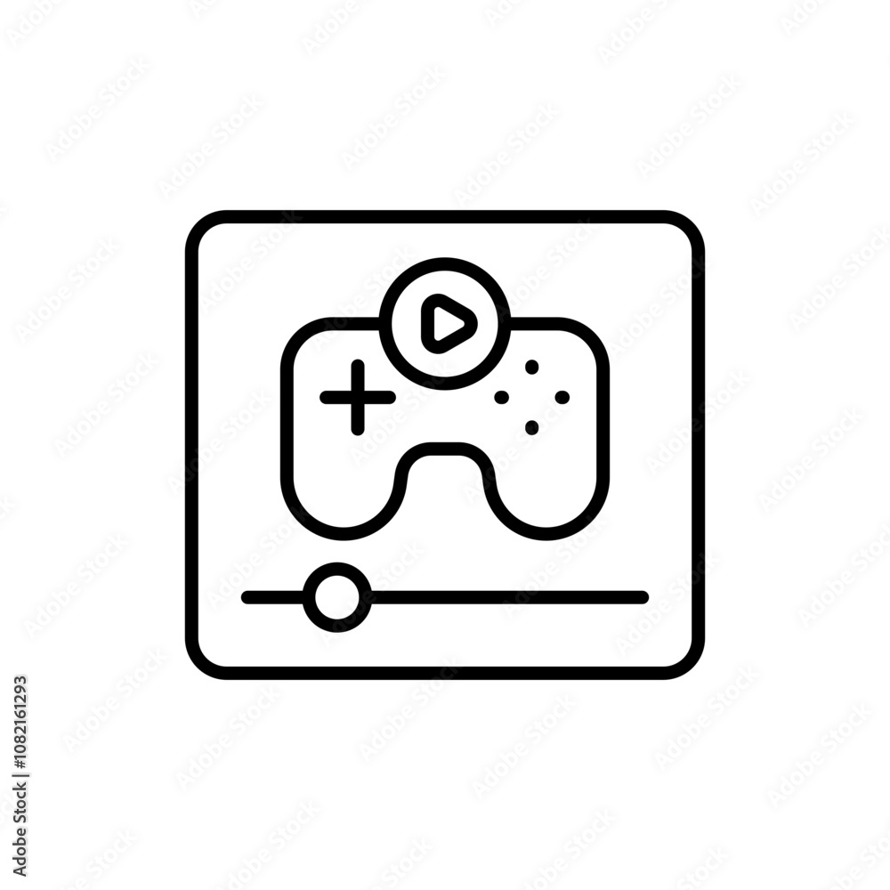 Game streaming outline icons, minimalist vector illustration ,simple transparent graphic element .Isolated on white background Game streaming outline icons, minimalist vector illustration ,simple transparent graphic element .Isolated on white background