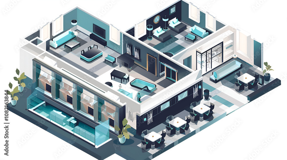 isometric view of building isometric view of building