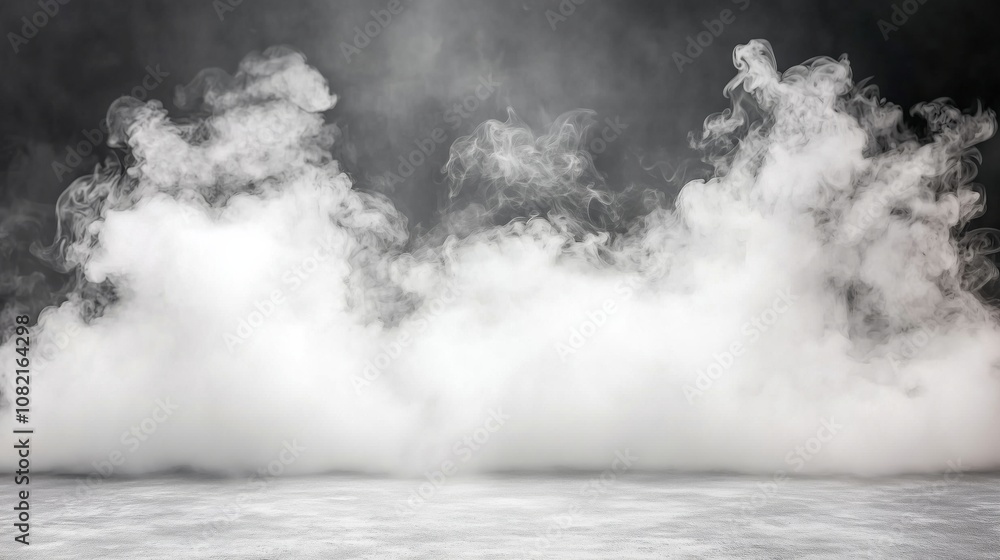 Thick white smoke spreading on a smooth surface Thick white smoke spreading on a smooth surface