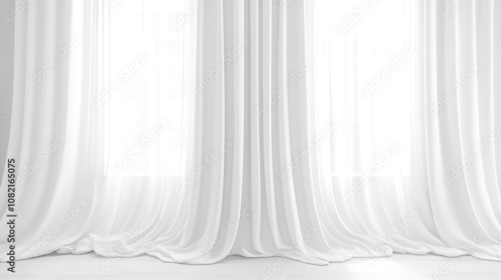 Soft white curtains background for graphic design or wallpaper. Soft white curtains background for graphic design or wallpaper.