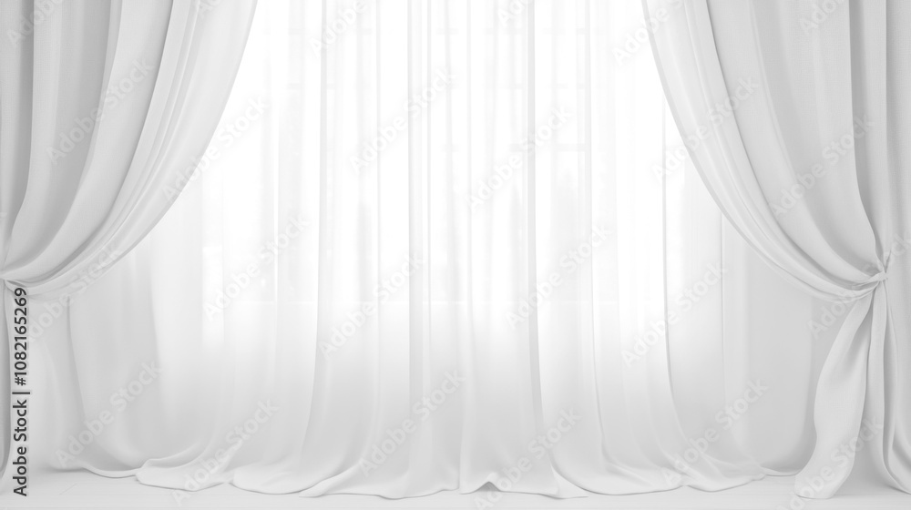 Soft white curtains background for graphic design or wallpaper. Soft white curtains background for graphic design or wallpaper.
