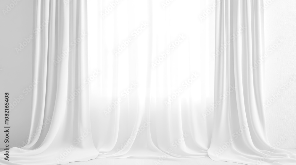 Soft white curtains background for graphic design or wallpaper. Soft white curtains background for graphic design or wallpaper.
