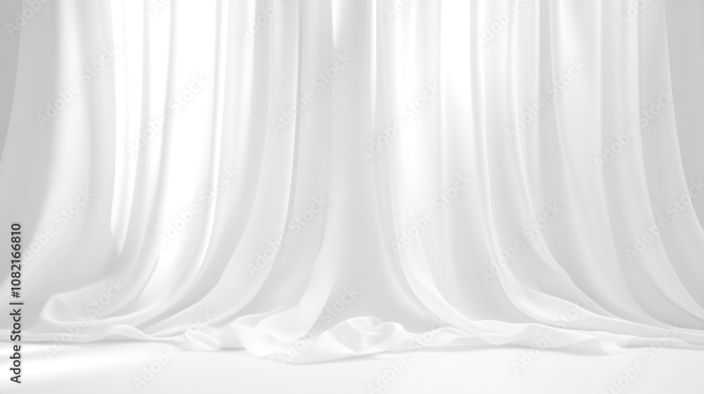 Soft white curtains background for graphic design or wallpaper. Soft white curtains background for graphic design or wallpaper.