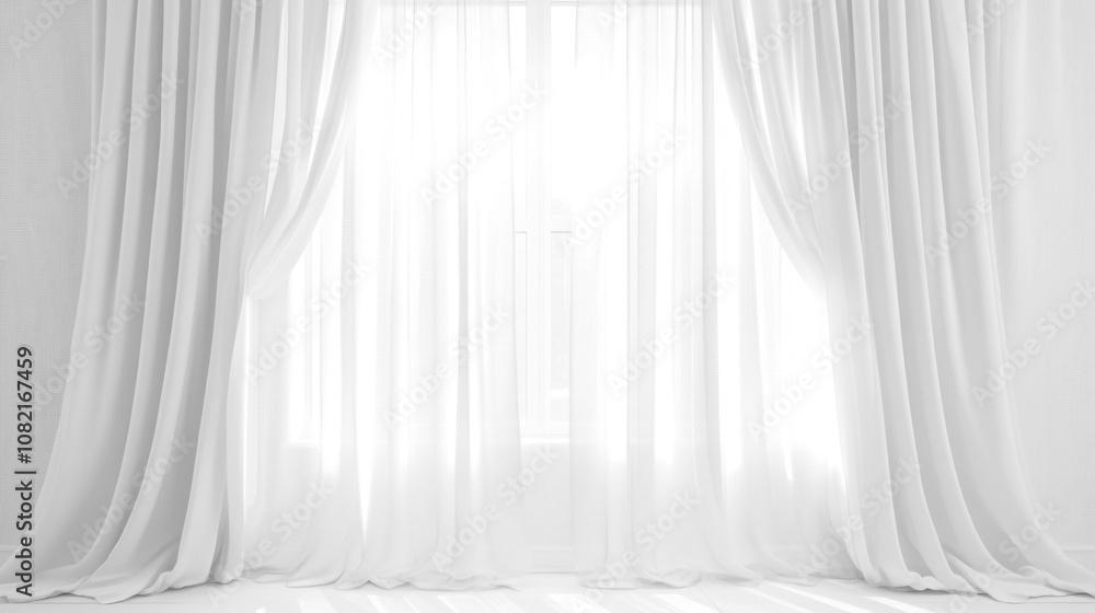 Soft white curtains background for graphic design or wallpaper. Soft white curtains background for graphic design or wallpaper.