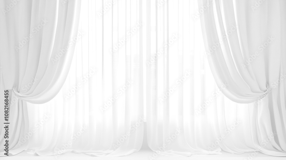 Soft white curtains background for graphic design or wallpaper. Soft white curtains background for graphic design or wallpaper.