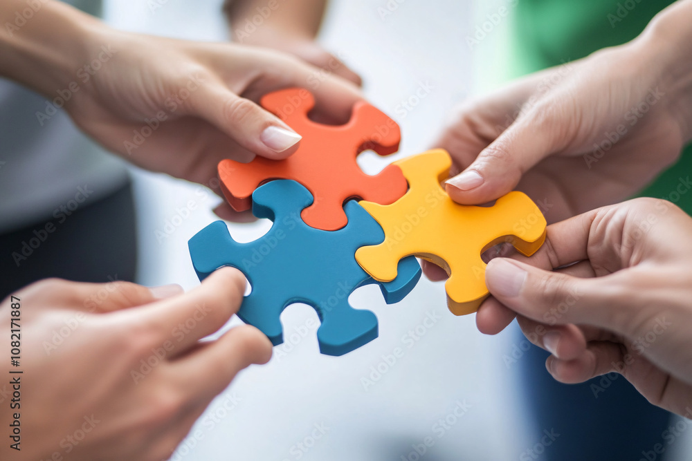 Teamwork and Collaboration Concept with Diverse Individuals in a Vibrant Abstract Setting, Symbolizing Unity and the Spirit of Cooperation Teamwork and Collaboration Concept with Diverse Individuals in a Vibrant Abstract Setting, Symbolizing Unity and the Spirit of Cooperation