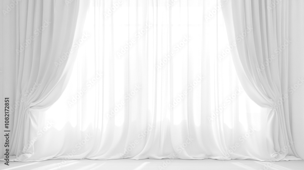 Soft white curtains background for graphic design or wallpaper. Soft white curtains background for graphic design or wallpaper.