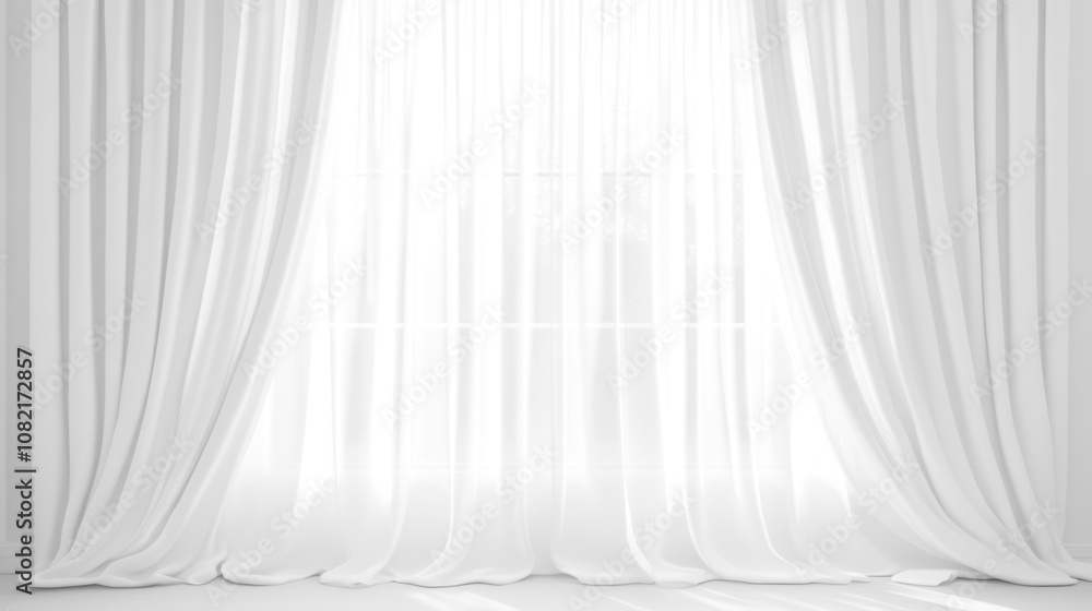 Soft white curtains background for graphic design or wallpaper. Soft white curtains background for graphic design or wallpaper.