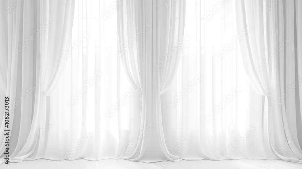 Soft white curtains background for graphic design or wallpaper. Soft white curtains background for graphic design or wallpaper.