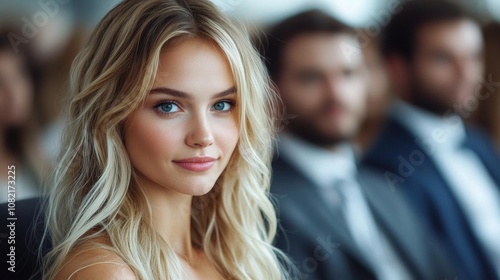 Wallpaper Mural young business people listening to a lecture in the conference hall. , isolated on white background,  , copy space, copy space for text, Torontodigital.ca