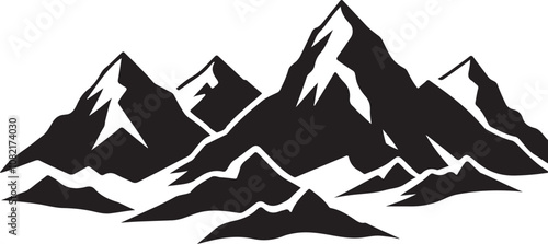 vector mountains silhouette illustration photo