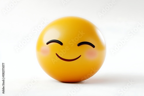 3D Style Emoji with Neutral Face, Calm and Relaxed Expression isolated on transparent. PNG.