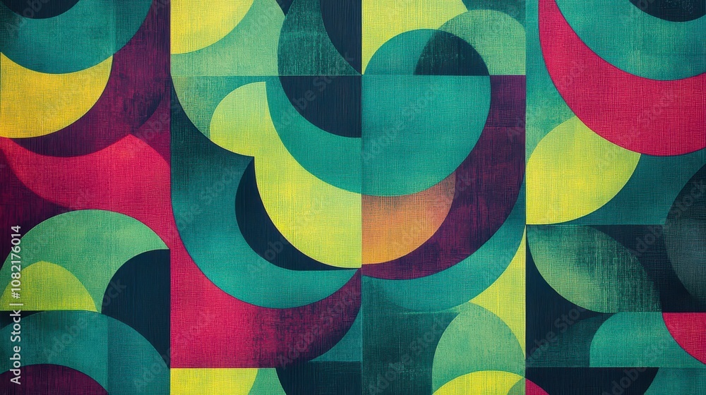 Repetitive circles and diamonds outlined with bold lines on a fluid backdrop Repetitive circles and diamonds outlined with bold lines on a fluid backdrop