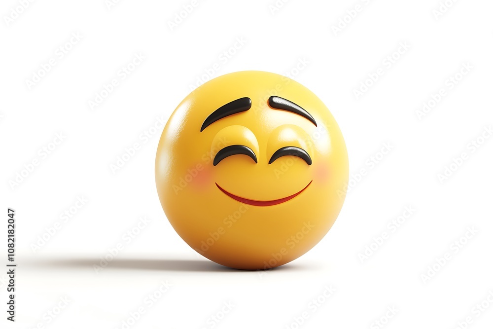 3D Style Emoji with Smirking Face, Confident Expression isolated on transparent. PNG. 3D Style Emoji with Smirking Face, Confident Expression isolated on transparent. PNG.