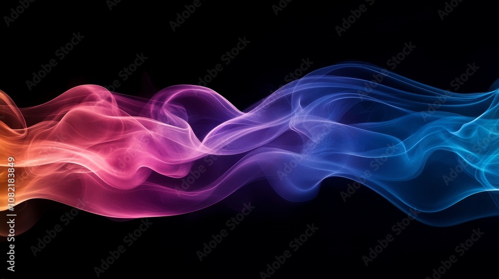 effect swirling in the air with rainbow hues, Generative AI effect swirling in the air with rainbow hues, Generative AI