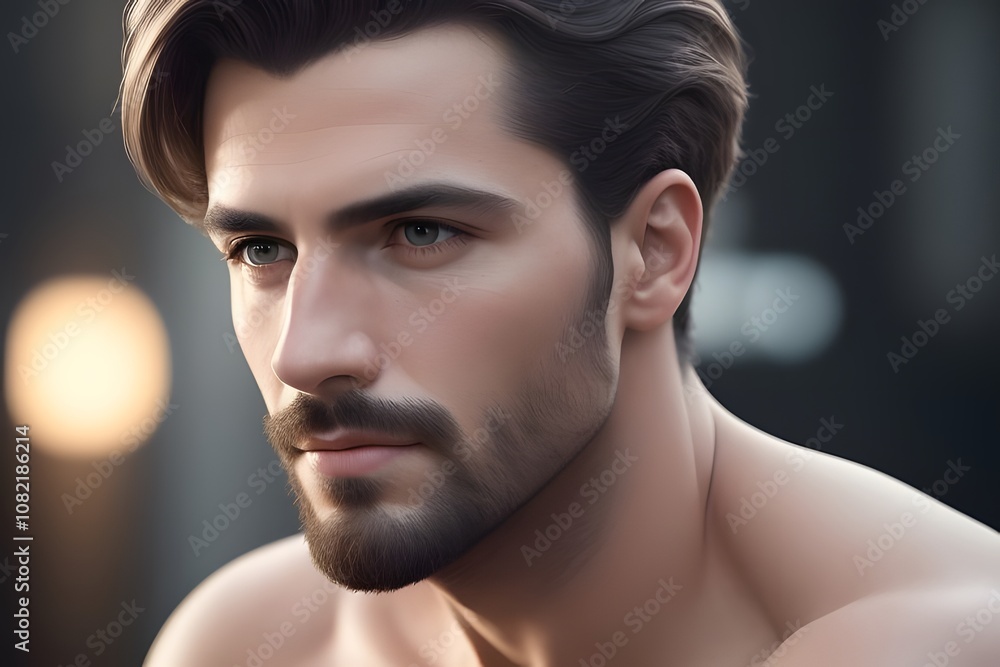 ia generated. look of a man man looking straight ahead. portrait of a man. portrait of a person. ia generated. look of a man man looking straight ahead. portrait of a man. portrait of a person.