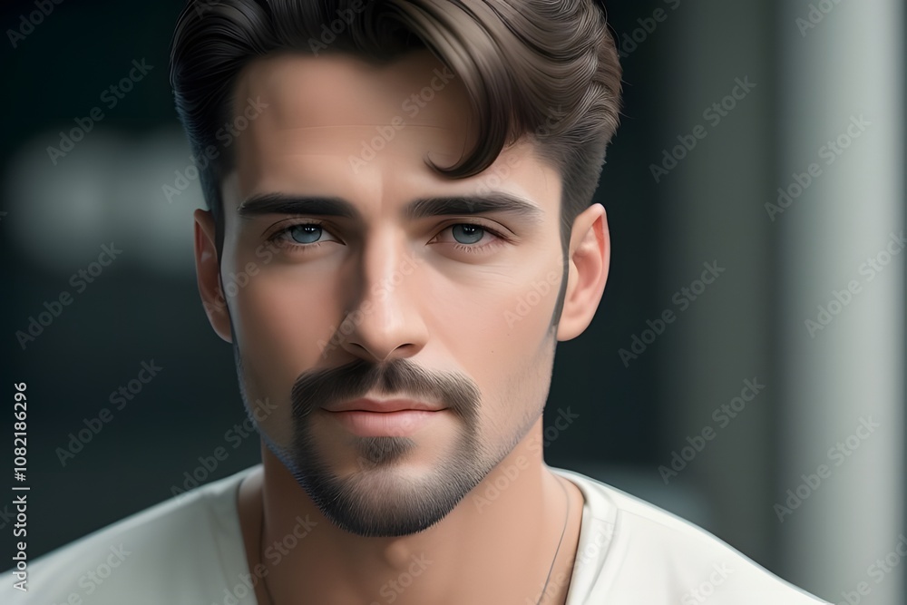 ia generated. look of a man man looking straight ahead. portrait of a man. portrait of a person. ia generated. look of a man man looking straight ahead. portrait of a man. portrait of a person.