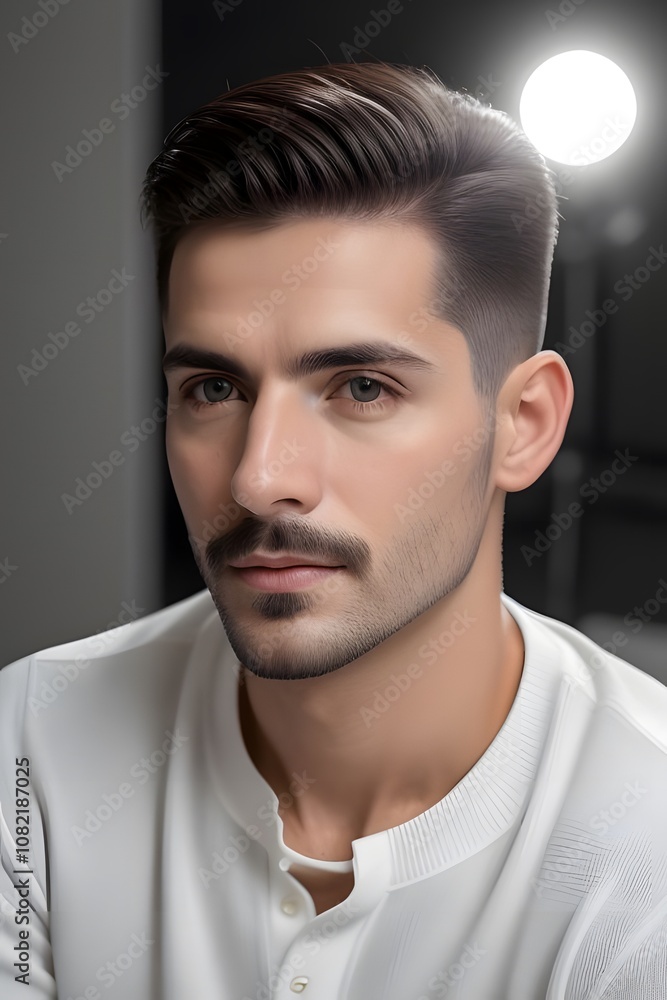 ia generated. look of a man man looking straight ahead. portrait of a man. portrait of a person. ia generated. look of a man man looking straight ahead. portrait of a man. portrait of a person.