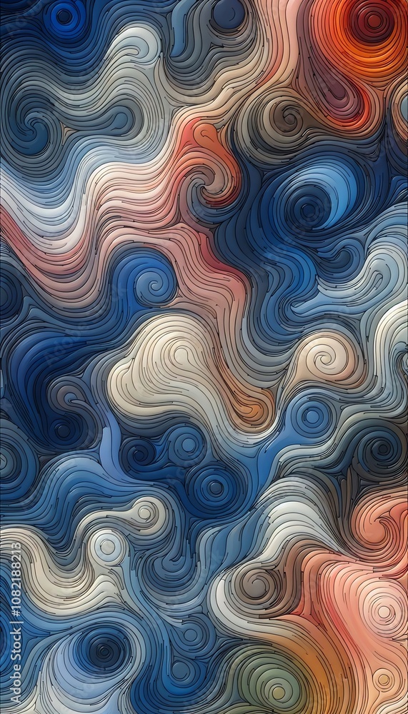 Colorful swirling abstract art with intricate patterns displayed against a dark background, showcasing vibrant hues and fluid forms Colorful swirling abstract art with intricate patterns displayed against a dark background, showcasing vibrant hues and fluid forms