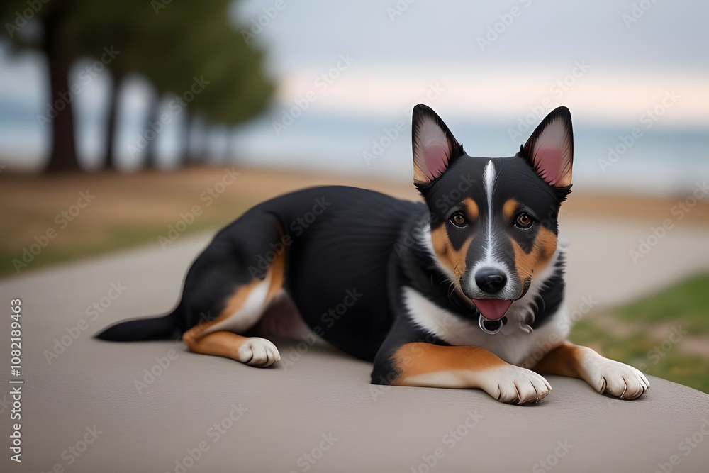 ia generated. dog. portrait of a dog. look of a dog dog with collar sitting dog ia generated. dog. portrait of a dog. look of a dog dog with collar sitting dog