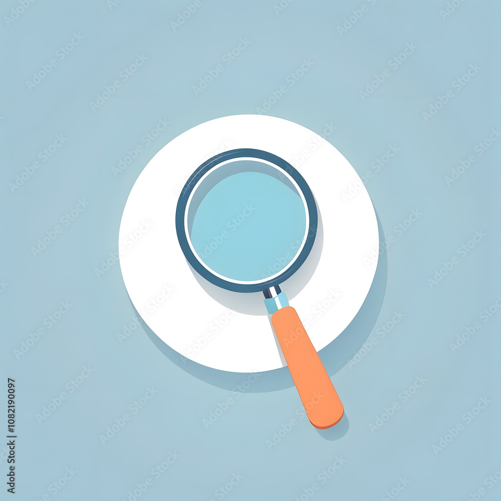 magnifying glass illustration icon light blue magnifying glass illustration icon light blue