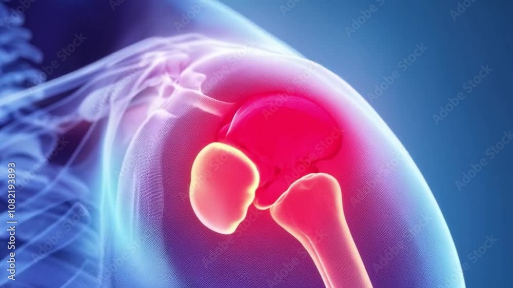 Detailed Anatomical Illustration of Human Shoulder Joint Exploring ...