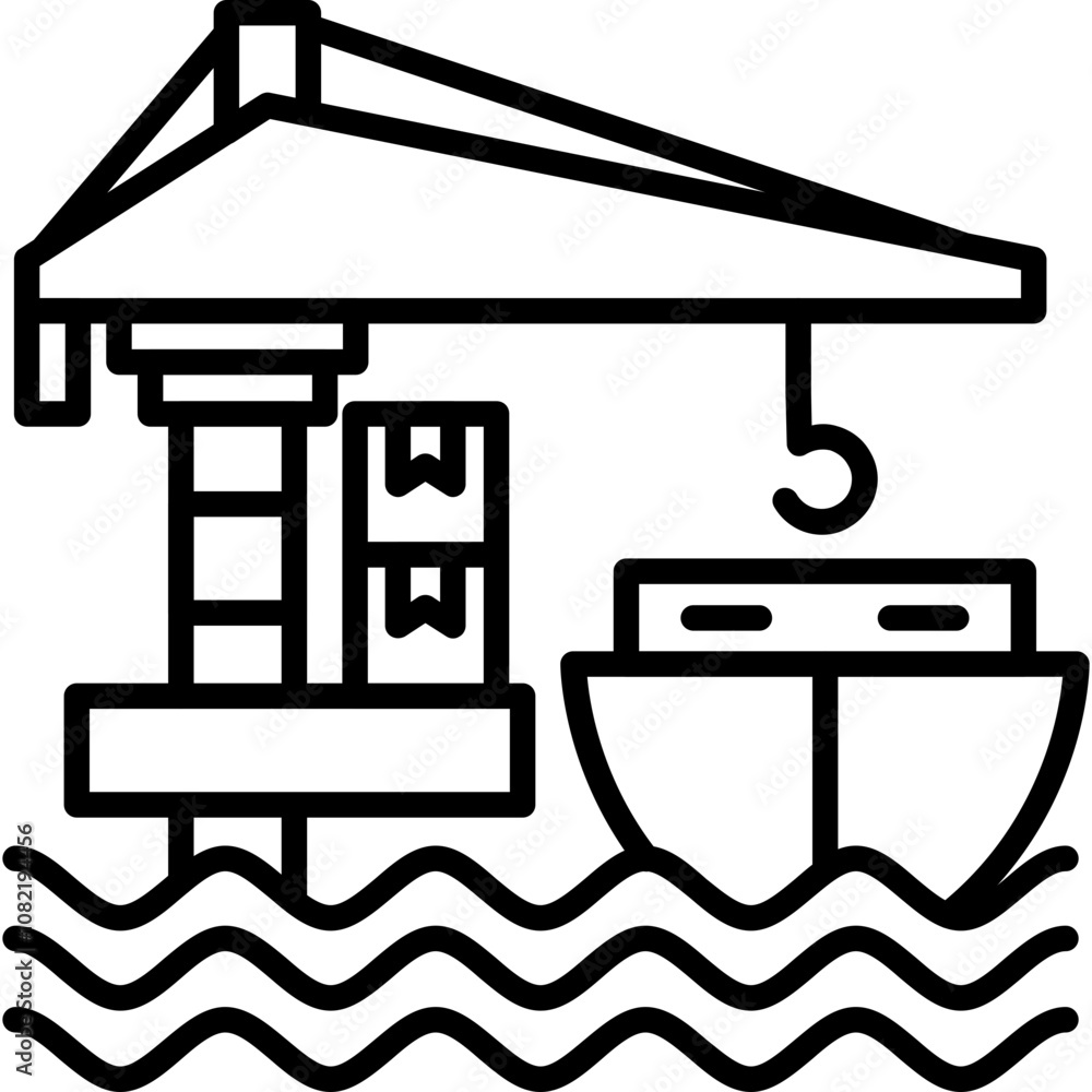 Shipping Dockyard Icon Shipping Dockyard Icon
