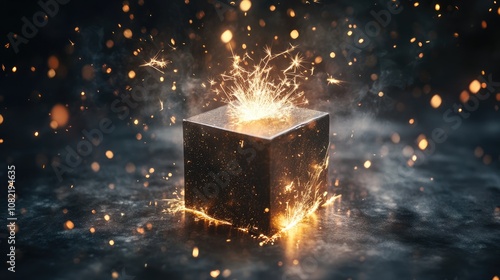 Mysterious black box revealed with flying sparks on Black Friday