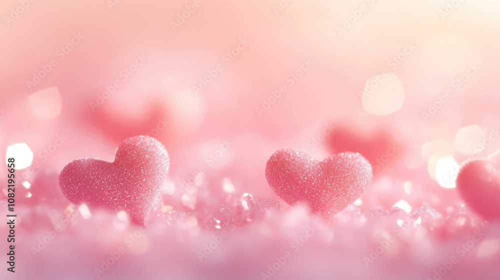 Minimalist pink pastel love hearts Tiny rosy hearts on a soft romantic background Minimalist pink pastel love hearts Tiny rosy hearts on a soft romantic background