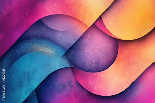 geometric patterns with vibrant gradient colors, Generative AI