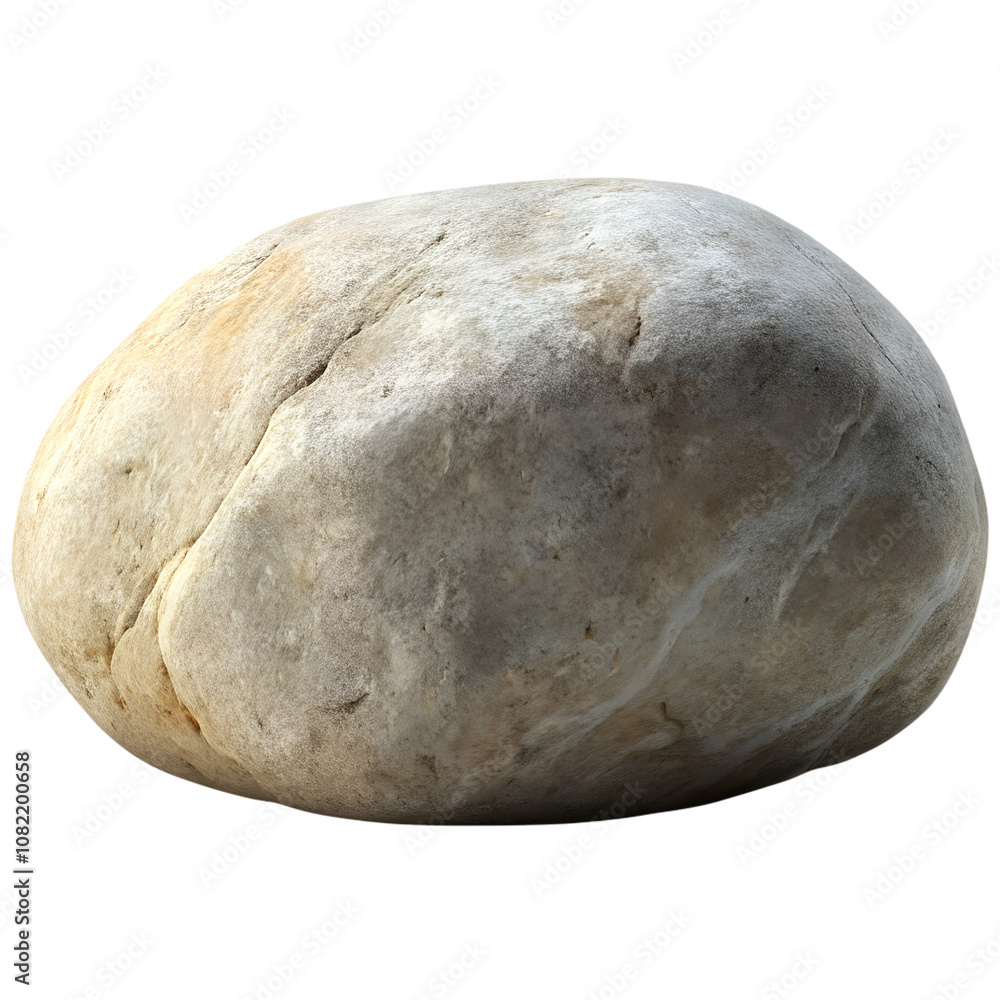 Fototapeta premium Single rock, grey stone isolated on a transparent background