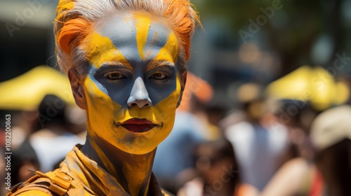 The Power of Visual Symbols: Revcoms' Makeup Tribute to Atomic Bomb Victims in Los Angeles Rally photo