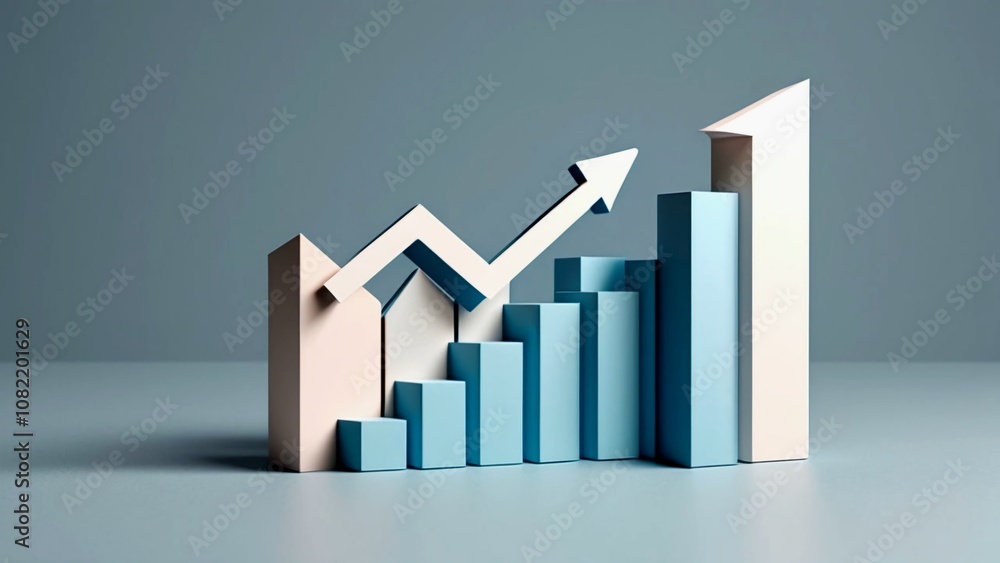 Growth and Success Icon , 3D graphic illustration Growth and Success Icon , 3D graphic illustration
