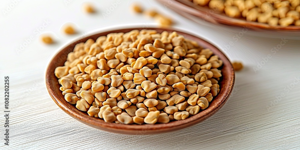A close-up of golden-brown chickpeas in a rustic bowl, showcasing their texture and color on a light background. A close-up of golden-brown chickpeas in a rustic bowl, showcasing their texture and color on a light background.