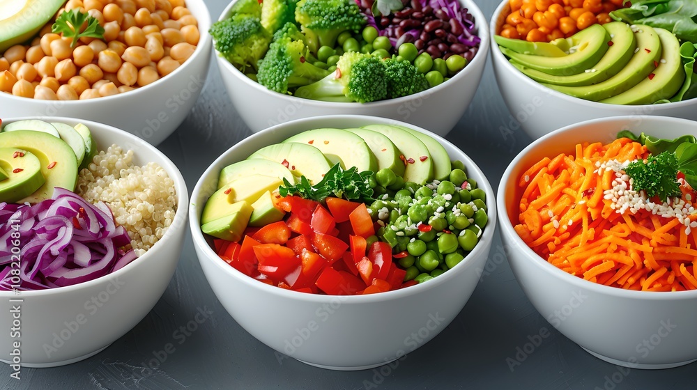 Fresh salad preparation healthy food kitchen colorful ingredients close-up nutrition concept Fresh salad preparation healthy food kitchen colorful ingredients close-up nutrition concept
