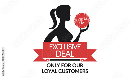 Exclusive Deal Concept - Minimal Vector Design 