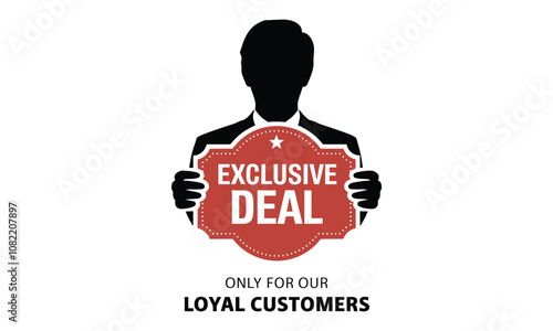 Exclusive Deal Concept - Minimal Vector Design 