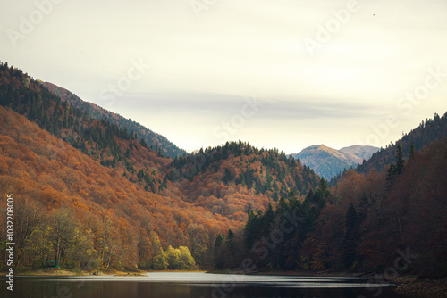 Autumn in the mountain lake - Biogradska gora photo