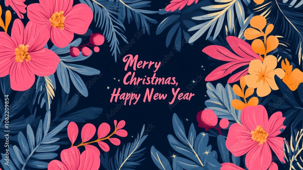Festive Christmas and New Year Greeting Card Design with Centered Text.Concept of Holiday cheer,festive spirit,Greeting card design,printing, stationery,retail,e-commerce,digital design. Festive Christmas and New Year Greeting Card Design with Centered Text.Concept of Holiday cheer,festive spirit,Greeting card design,printing, stationery,retail,e-commerce,digital design.